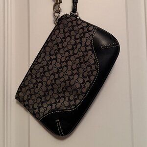 Coach Signature "C" Wristlet In Signature Canvas